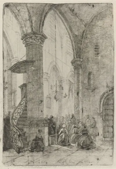 Gezicht in een kerk