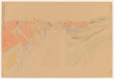 Gezicht in een straatje van Zoutelande