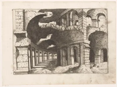 Gezicht in het Colosseum te Rome