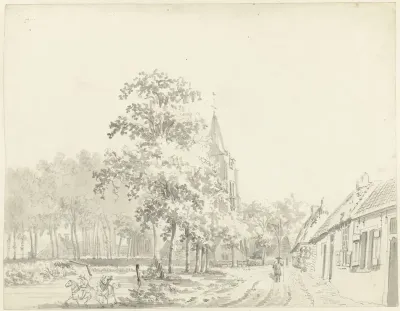 Gezicht in het dorp Waarde, op Zuid-Beveland
