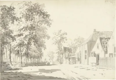 Gezicht in het dorpje Gapinge op Walcheren