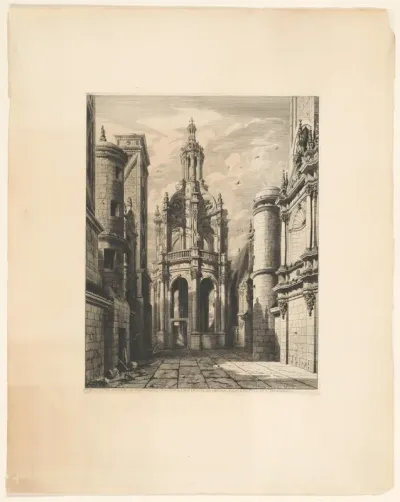 Gezicht in het kasteel van Chambord