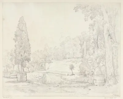 Gezicht in het park Rosendael bij Arnhem
