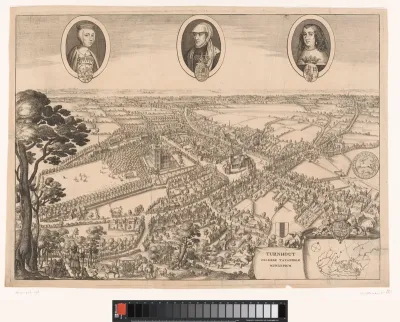 Gezicht in vogelvluchtperspectief van Turnhout