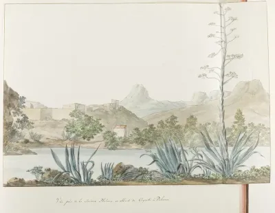 Gezicht nabij de rivier de Platani, op de weg van Agrigento naar Palermo