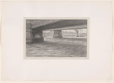 Gezicht onder een brug in Rotterdam