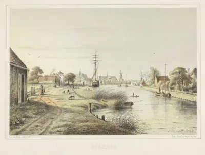 Gezicht op Alkmaar vanaf het Zeglis