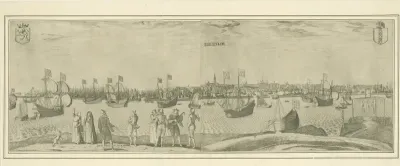 Gezicht op Amsterdam, gezien vanuit het noorden
