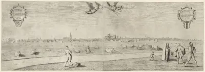 Gezicht op Amsterdam, gezien vanuit het westen