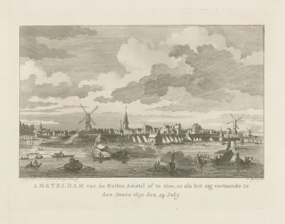 Gezicht op Amsterdam vanaf de Buiten-Amstel, 1650