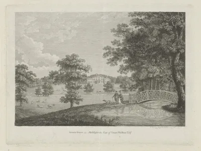 Gezicht op Arnos Grove in Middlesex
