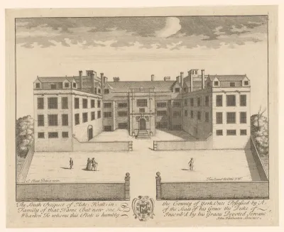 Gezicht op Aske Hall in Yorkshire