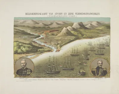 Gezicht op Atjeh tijdens de Tweede Atjehexpeditie, 1873-1874