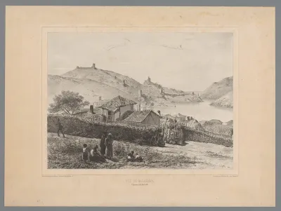 Gezicht op Balaklava aan de Zwarte Zee, 25 augustus 1837