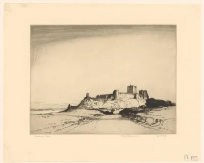 Gezicht op Bamburgh Castle