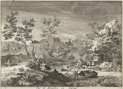 Gezicht op Beaufort, Savoie