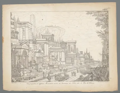 Gezicht op begraafplaats Père-Lachaise