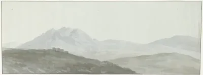 Gezicht op bergtoppen van de Apennijnen