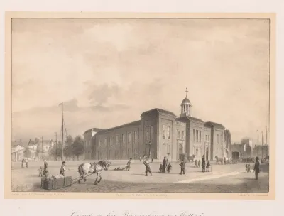 Gezicht op Beursgebouw te Rotterdam
