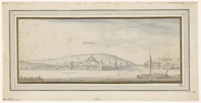 Gezicht op Bingen aan de Rijn