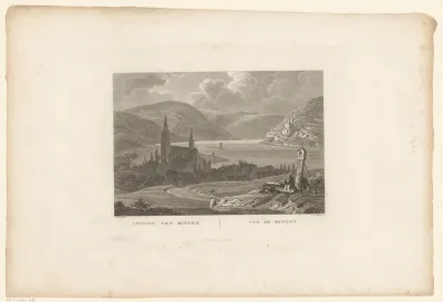 Gezicht op Bingen am Rhein