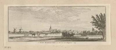 Gezicht op Bodegraven, 1749