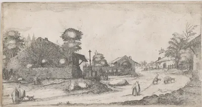 Gezicht op boerenhoeve