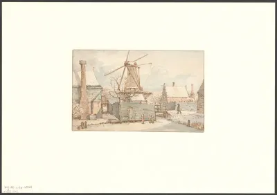 Gezicht op bolwerk Rijk met molen De Victor