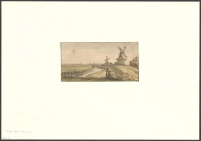 Gezicht op Bolwerk Westerbeer gezien naar de molen De Beer en De Vervanger