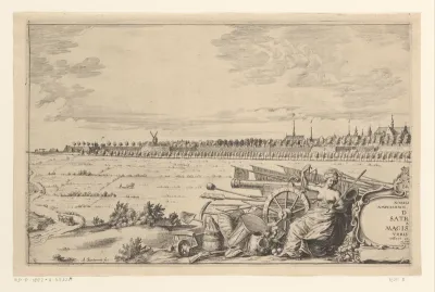 Gezicht op Breda vanuit het noordwesten (linker blad)