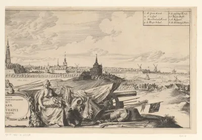 Gezicht op Breda vanuit het noordwesten (rechter blad)