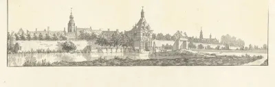 Gezicht op Buren met de Vrouwepoort
