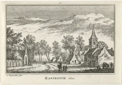 Gezicht op Castricum, 1622