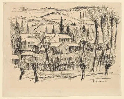 Gezicht op Chambéry in de winter