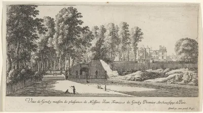 Gezicht op Château de Saint-Cloud te Parijs