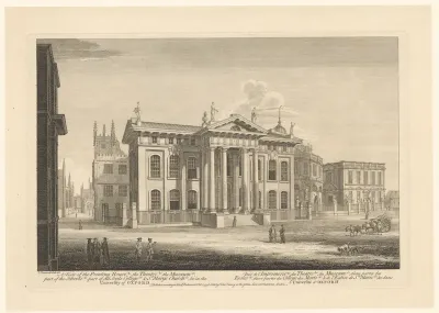 Gezicht op Clarendon Building