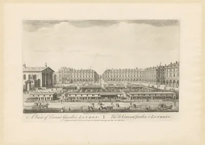 Gezicht op Covent Garden te Londen