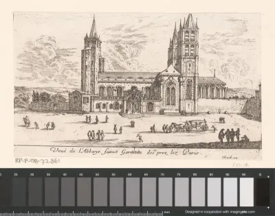 Gezicht op de abdij van Saint-Germain-des-Prés