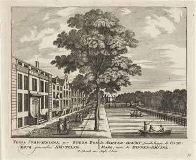 Gezicht op de Achtergracht (Falckstraat) te Amsterdam