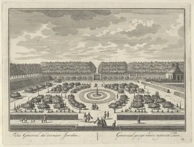 Gezicht op de achterste tuin bij Kasteel Zuilenstein