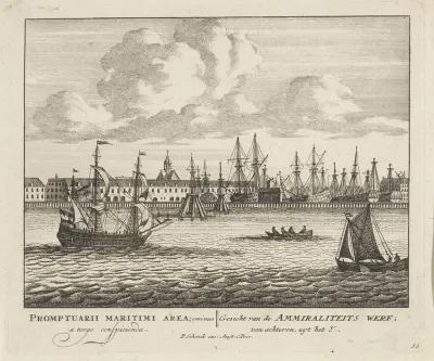 Gezicht op de Admiraliteitswerf te Amsterdam
