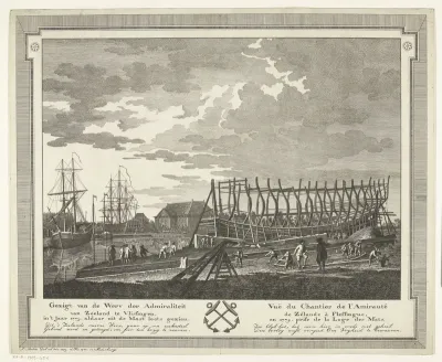 Gezicht op de Admiraliteitswerf te Vlissingen