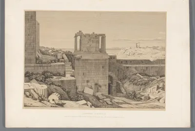 Gezicht op de Akropolis van Athene