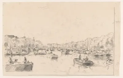Gezicht op de Amstel en de Magere Brug