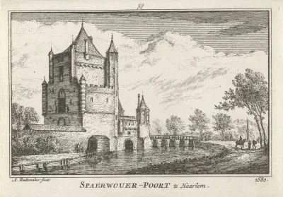 Gezicht op de Amsterdamse Poort te Haarlem, 1680
