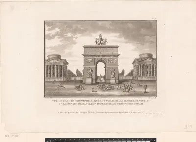 Gezicht op de Arc de Triomphe