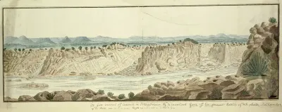 Gezicht op de Augrabies-waterval in de Oranjerivier