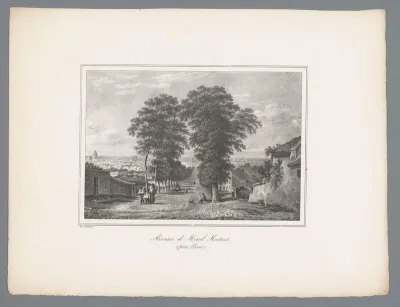 Gezicht op de Avenue de Ménilmontant