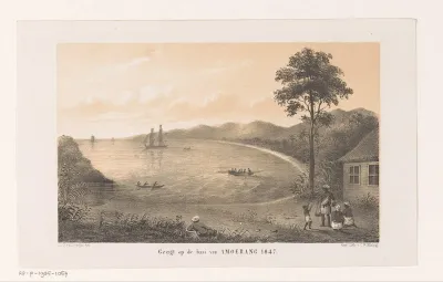 Gezicht op de baai van Amoerang