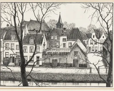 Gezicht op de Bakenessergracht in Haarlem